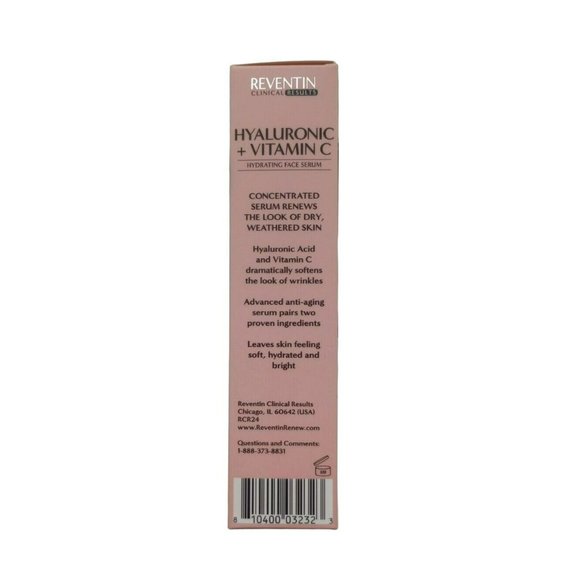 Reventin Clinical Results Hyaluronic & Vitamin C Face Firming Concentrate 1.6 Oz - Picture 3 of 5